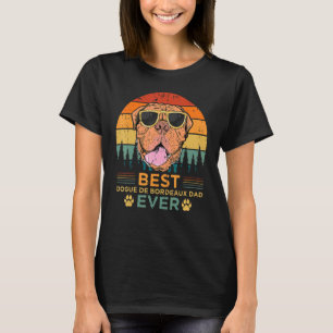 Camiseta Mens Retro Vintage Sunset Best Dogue De Bordeaux D