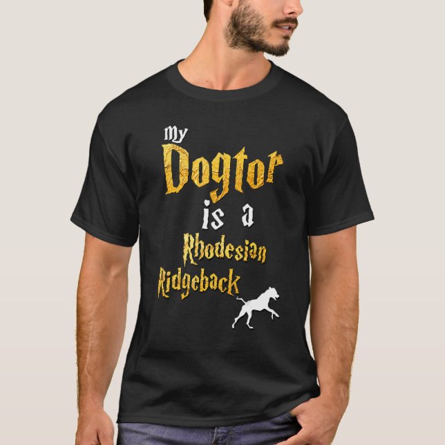 Camiseta Mens Rhodesian Ridgeback Ridgedeian Ridgeback (Frente)
