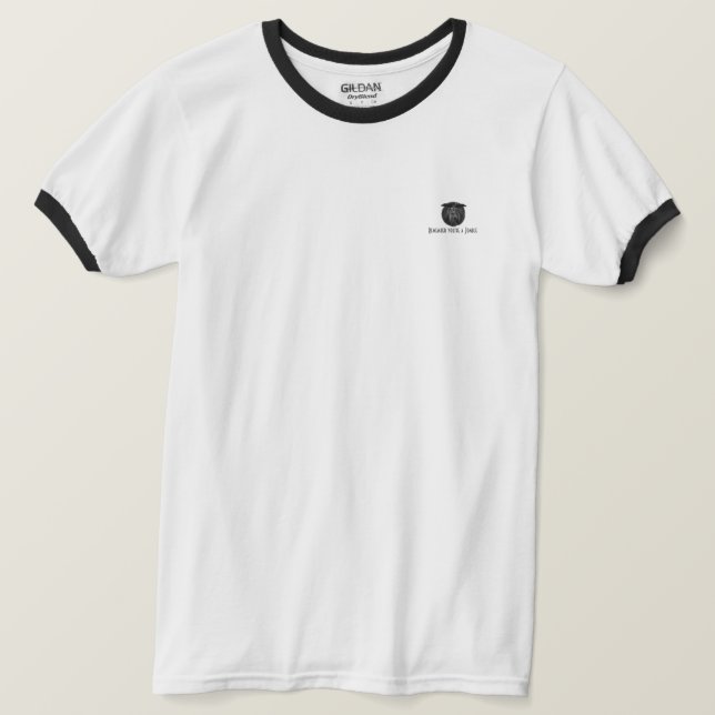 Camiseta mens ringer tshirt legal eco style design (Frente do Design)