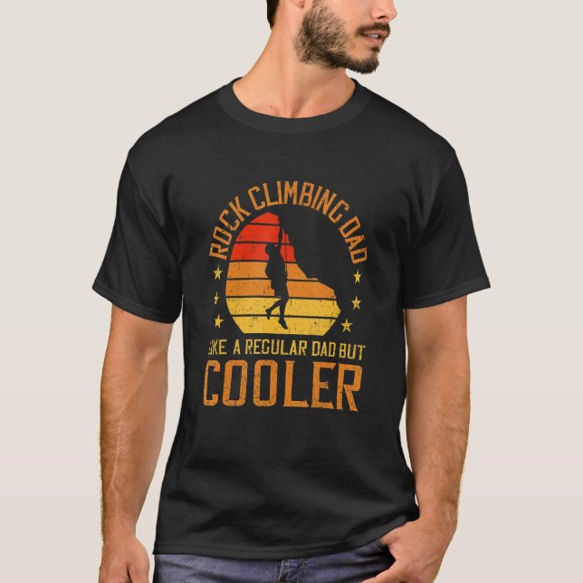 Camiseta Mens Rock Climbing Dad Bouldering Rock Boulder Cli (Frente)