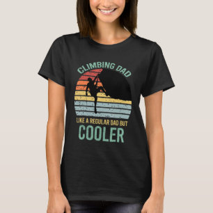 Camiseta Mens Rock Escalando Pai Montanha Pais Da