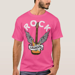 Camiseta Mens Rock Grandpa Rock E Roll Electronic Rock Gui