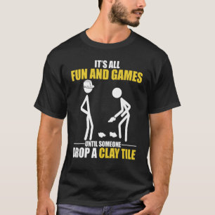 Camiseta Mens Roofer É Tudo Divertido E O Telhado De Azulej