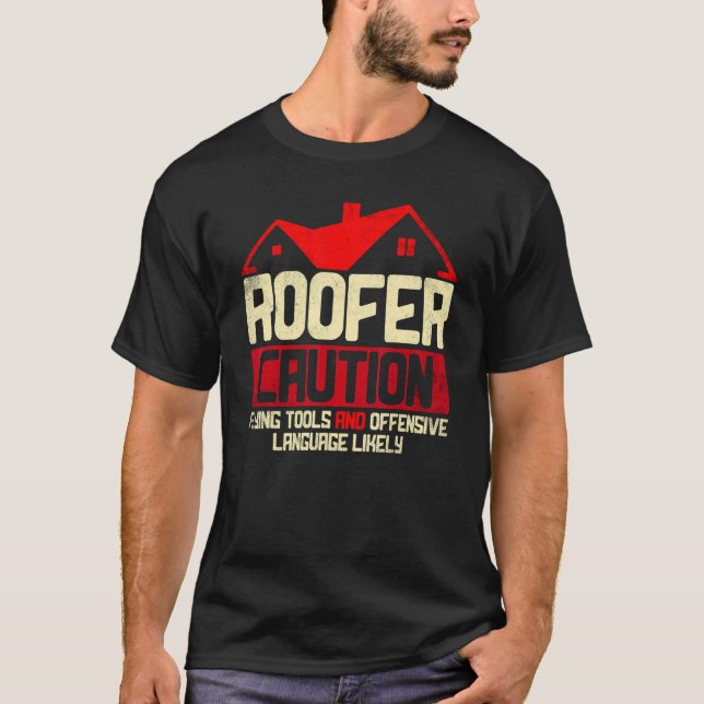 Camiseta Mens Roofer Mens Roofing Roofer (Frente)