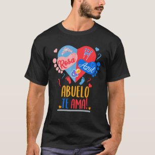 Camiseta Mens Rosa Azul Abuelo te Ama Revolução de Gênero