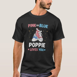 Camiseta Mens Rosa Ou Azul Poppie Te Ama Avô Bebê Ge