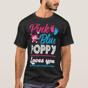 Camiseta Mens Rosa Ou Blue Poppy Te Ama Sexo, Reveal Ba