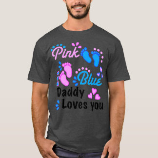 Camiseta Mens Rosa ou Pai Azul te ama