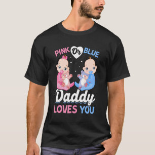 Camiseta Mens Rosa Ou Pai Azul Te Ama Pai De Ser Gen