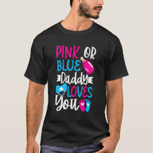 Camiseta Mens Rosa Ou Pai Azul Te Ama Pai De Ser Gen