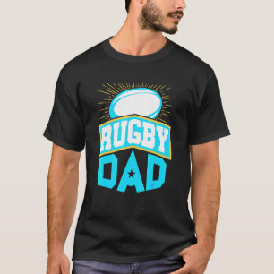 Camiseta Mens Rugby Pai Padre Dia de os pais