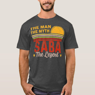 Camiseta Mens Saba O Homem Mito Lenda Retrô Vovô Pai