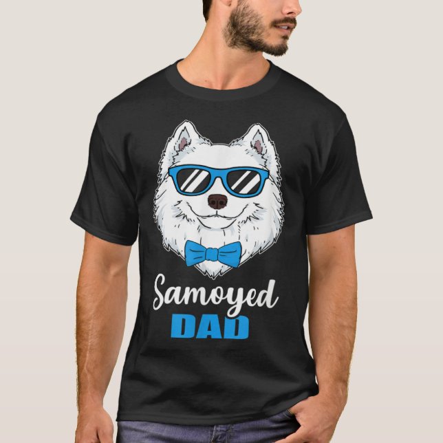 Camiseta Mens  Samoyed Dad  Idea Proud Dog Owner (Frente)