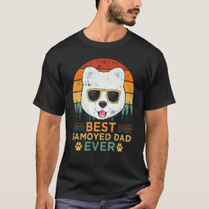 Camiseta Mens Samoyed Dog Vintage Melhor Pai Samoyed Padre"