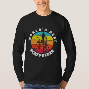 Camiseta Mens Scaffolding Construction Worker Worlds Best S