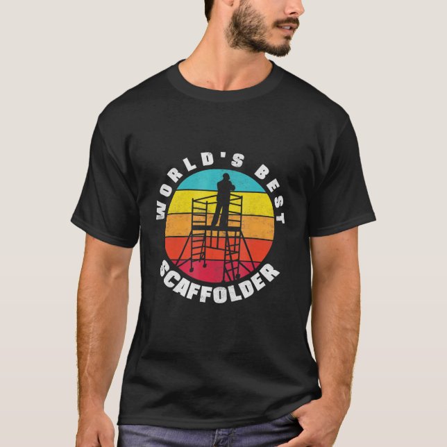 Camiseta Mens Scaffolding Construction Worker Worlds Best S (Frente)