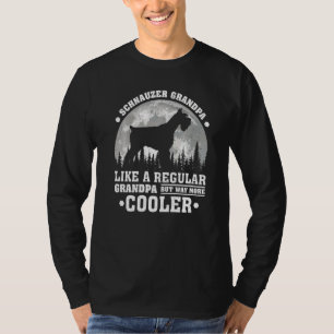 Camiseta Mens Schnauzer Avô Vintage Schnauzer Cachorro