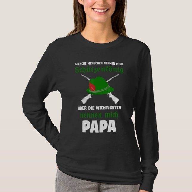 Camiseta Mens Schützenkönig Papa Sagi (Frente)