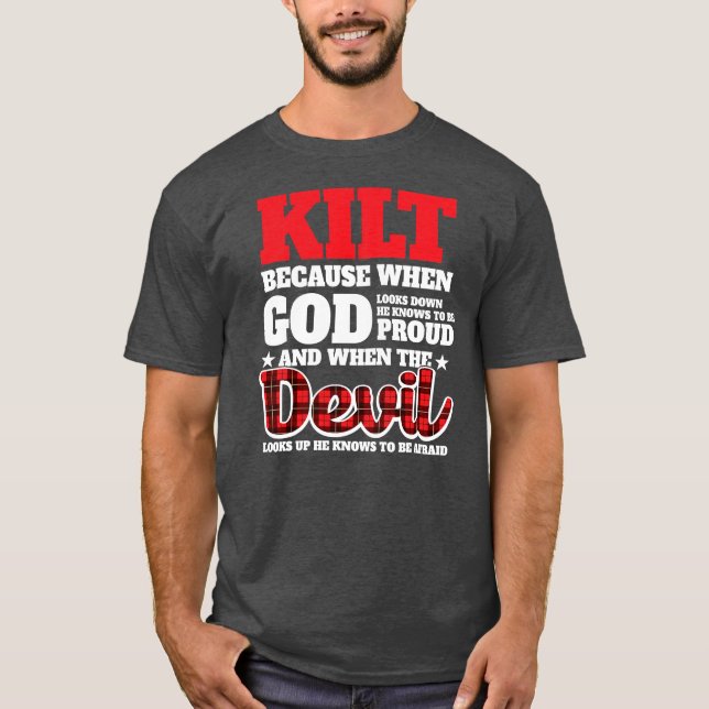 Camiseta Mens Scottish Kilt Scotsman Kilts (Frente)