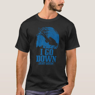 Camiseta Mens Scuba Merging Sai Apenas Dizendo Scuba Diver