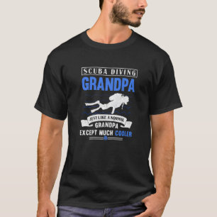 Camiseta Mens Scuba Mergulhando Avô Mergulhando Avô Vovô Su