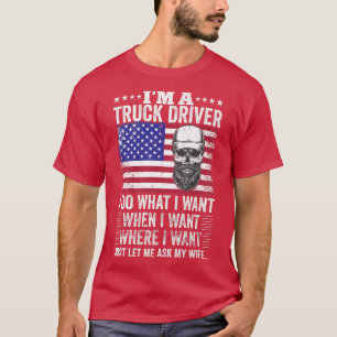 Camiseta Mens se afogam Eu sou um motorista de caminhão Eu 