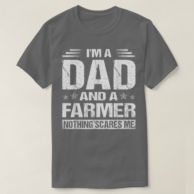 Camiseta Mens se afogaram, sou um Pai e um Farmer Engraçado (Frente do Design)