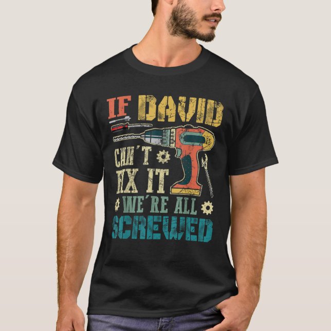 Camiseta Mens se David não consegue consertar estamos todos (Frente)