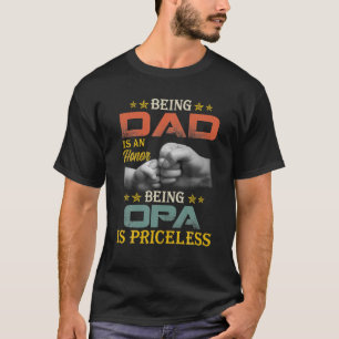 Camiseta Mens Sendo Pai É Uma Honra Ser Opa É Imprestável
