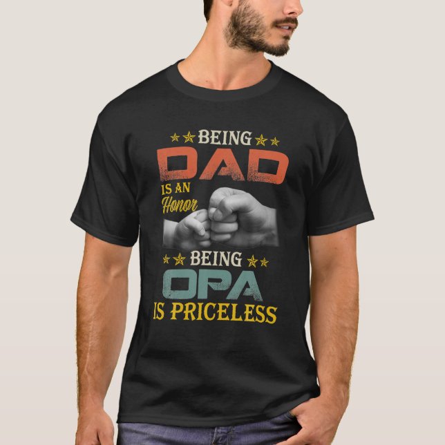 Camiseta Mens Sendo Pai É Uma Honra Ser Opa É Imprestável (Frente)