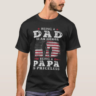 Camiseta Mens sendo Pai é uma honra Ser papai é inestimável