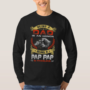Camiseta Mens Sendo Um Pai Uma Honra Ser Um Pap É Preço