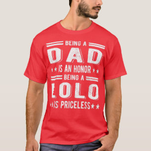 Camiseta Mens Sendo Um Vovô Lolo Melhor Avô Lolo Avô D