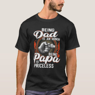 Camiseta Mens Ser Pai É Uma Honra Ser Papai Não Tem Preço
