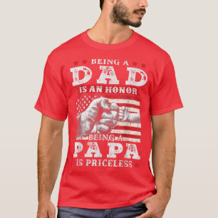 Camiseta Mens Ser pai É Uma Honra Ser Papai Não Tem Preço