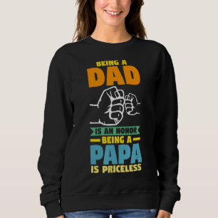 Camiseta Mens Ser Pai É Uma Honra Ser Um Avô Papá