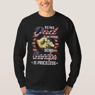 Camiseta Mens Ser Um Pai É Uma Honra Ser Um Avô É Pr