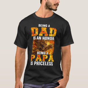 Camiseta Mens Ser Um Pai É Uma Honra Ser Um Papa É Preço