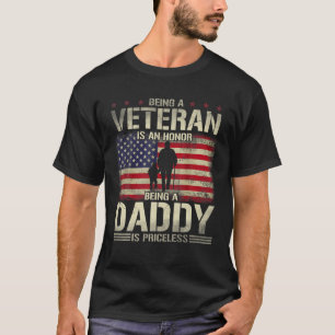 Camiseta Mens Ser Veterano É Uma Honra Ser Pai É Pric