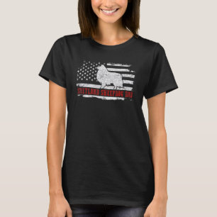 Camiseta Mens Shetland Sheepdog Pai angustiado americano