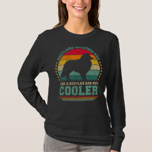 Camiseta Mens Shetland Sheepdog Pai Como Um Banho De Pai Re