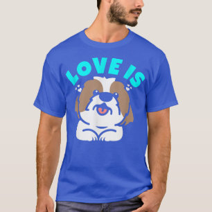 Camiseta Mens Shih Tzu Adoram Pai Engraçado Proprietário de