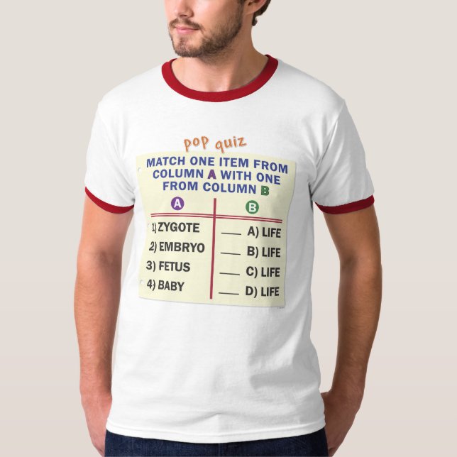 Camiseta Men's shirts with a quiz. (Frente)
