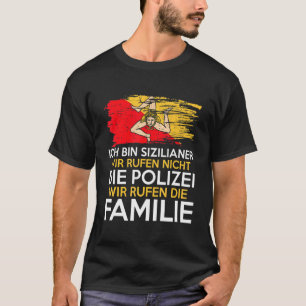 Camiseta Mens Sicily Família Siciliana Siciliana