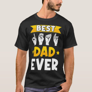 Camiseta Mens Sinal Linguagem Deficiente e Pai surdo