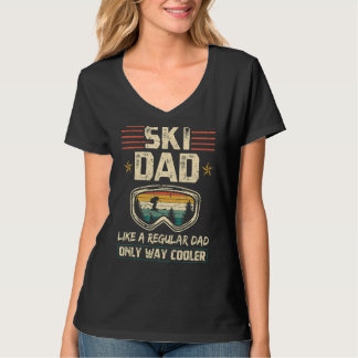 Camiseta Mens Ski Dad Vintage Retro Goggle Skiing Snow