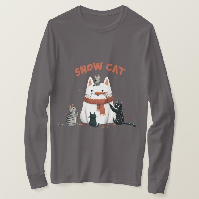 Camiseta Mens Snow Cat (Frente do Design)