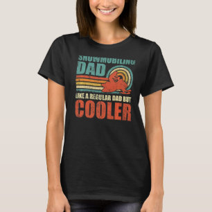 Camiseta Mens Snowmobiling Pai Como Um Pai Regular Mas Cool