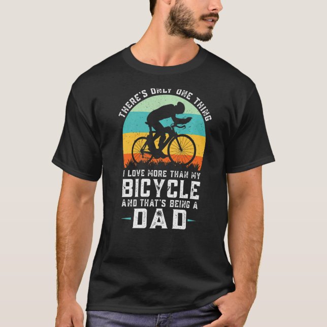 Camiseta Mens, só há um que acha que eu viajo de bicicleta (Frente)