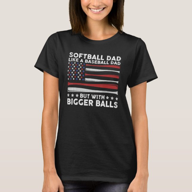 Camiseta Mens Softball Dad Like A Baseball Dad Definition O (Frente)